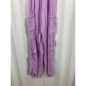 Urban Outfitters Out From Under Purple Gauze Cotton Jumpsuit Sz.S thumbnail 12