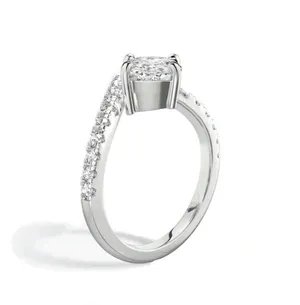 Boutique 1 carat Sterling 925 Moissanite Diamond ring 6 thumbnail 3