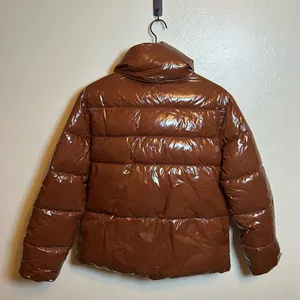 Noize Goldie Patent Puffer Jacket‎ in Brown Size L thumbnail 7
