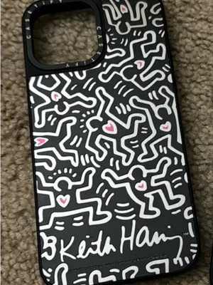 Casetify Keith Haring Black White Doodle iPhone 13 Pro Max Case thumbnail 1
