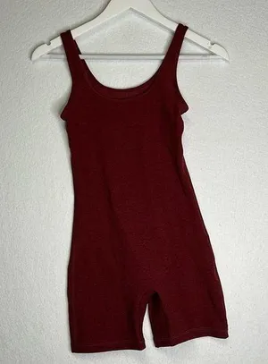 Aritzia TNA Maroon Onesie Romper thumbnail 1