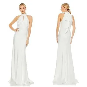 MAC DUGGAL Keyhole Halter Empire Waist Gown thumbnail 2