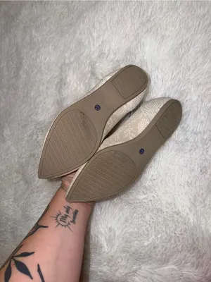 Rothy’s Pointed Toe Beige Flat Shoes Women size 8.5 Snakeskin thumbnail 5
