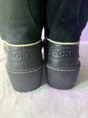 Sorel Black Lace-Up Women's Winter Tall Boot with Faux-Fur Trim thumbnail 8