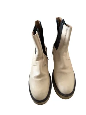 FREE PEOPLE Cream Leather Pull On Boots Size 37.5 / 7.5 thumbnail 8