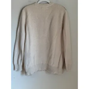 Mara Hoffman Sweater Women Large Cream Geometric Wool Cotton thumbnail 3