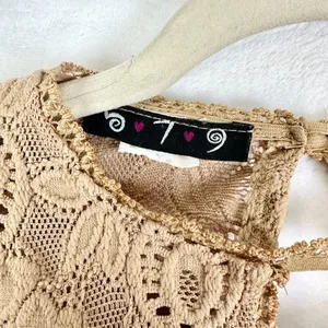 Vintage 579 Y2K Lace Mesh Jewelled Bell Sleeve Top Size XS Keyhole Fairy thumbnail 6