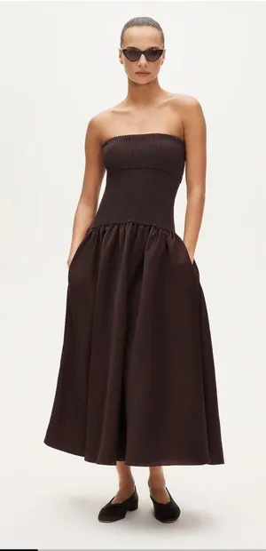 J.Crew Collection foldover mixy dress in duchesse satin thumbnail 1