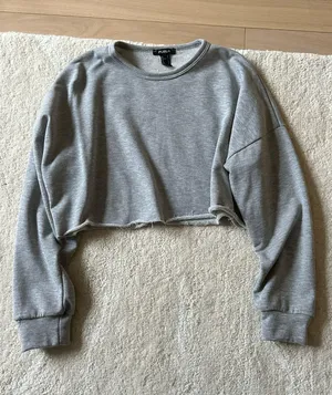 Cropped Sweatshirt Gray thumbnail 1