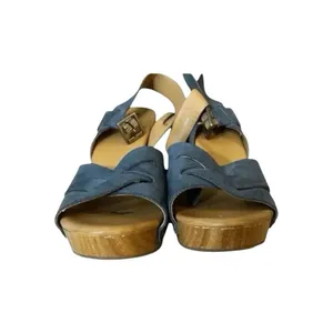Korks Bagley Platform Sandals Size 8M Grey Leather Chunky Heeled Ankle Strap thumbnail 3