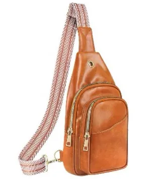 Sling Bag for Women Faux Leather Fanny Pack Detachable Strap Crossbody Bag FC1 thumbnail 1