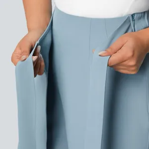 Halara Flex High Waisted Tie Side Wide Leg Work Pants Blue Wrap Size Medium thumbnail 9