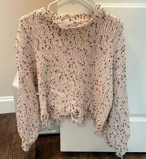 Boutique Distressed Sweater Multiple thumbnail 1