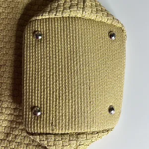Talbots Woven Bucket Purse w/ Wooden Handles thumbnail 5