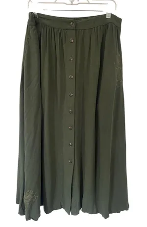 Disturbia Foliate Embroidered Midaxi Skirt Size 12 thumbnail 1