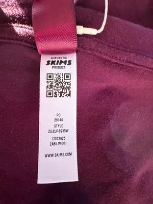 NWT Skims Cotton Jersey zip up hoodie in color currant women size large Sold Out thumbnail 9