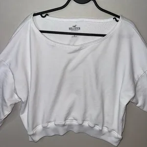 Hollister White Pullover Sweatshirt Women's Size S Logo Long Sleeve Casual thumbnail 7