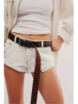 Free People One Teaspoon Bandits Low Waist Denim Shorts White Beauty NWT Size 34 thumbnail 3