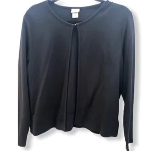L.L. Bean Soft Cardigan Black Petite Size undefined thumbnail 3