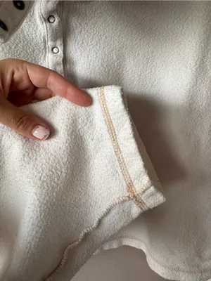 Urban Outfitters Out From Under Women’s Half Snap High Neck White Fleece Small thumbnail 6
