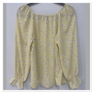 ANN TAYLOR Yellow and White Floral Print Blouse Size M thumbnail 5