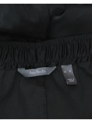 Anybody Womens Piped Satin Pajama Pants A353765 Black / White XL thumbnail 3