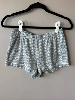 Roller Rabbit Women Hathi Elephant Print Polo Shorts Pima Cotton Pajama Set XS thumbnail 9