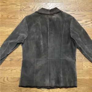 White Stag vintage Brown Boho Westetn leather blazer size Large thumbnail 10