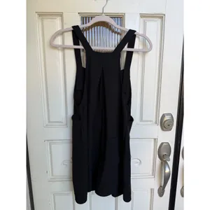 Halara Black Pinafore Shorts Overall Mini Textured Pockets Women's‎ Size XS thumbnail 2