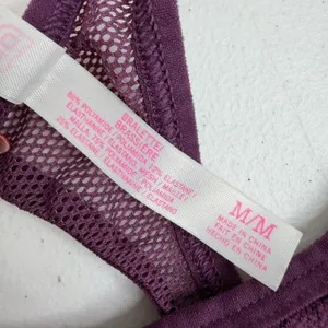 Victoria's Secret PINK M Medium Lace Bralette Bra Pullover‎ Lace Strappy Purple thumbnail 3