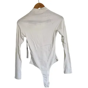 ASTR The Label White Ribbed Bodysuit With Cutout‎ Detail Small S NWT thumbnail 6