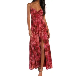 Lulus Beautiful Soul Floral Print Twist Front Maxi Dress Size 2XL Wedding Guest thumbnail 2