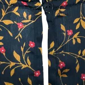 OLD NAVY Women's Black Floral Ruffle Flutter Sleeve Smocked Top - Size 1x thumbnail 6