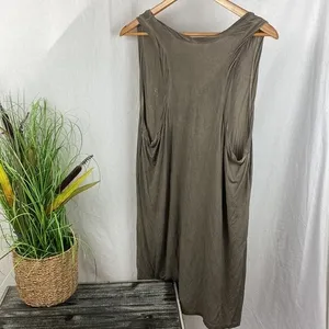 POL Gray Sleeveless T Shirt Tunic Top L thumbnail 3