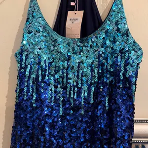 Marigold Sequin Ombre Camisole - Teal to Navy thumbnail 3