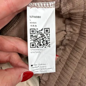 Boho Slouchy Sz L Harem Barrel Joggers Khaki Ribbed Colorblock Streetwear Fisoew thumbnail 5