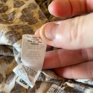 Aerie Leopard Print Linen Mini Skirt XS thumbnail 3