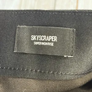 Express Womens M Pants Skyscraper‎ Super High Rise Black Flared Slit Hem Stretch thumbnail 13