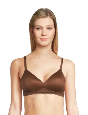 No Boundaries Sz XL Bra Lot Of 2 Light Lift Wire Free Brown Latte T-Shirt Padded thumbnail 1