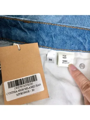 NWT Reformation Cynthia High Rise Straight Leg Jean 30 Mykonos Relaxed Blue thumbnail 12