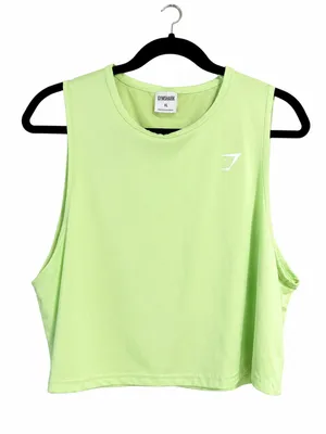 Gymshark Women's Training Crop Tank Top in a vibrant green color size xl thumbnail 1