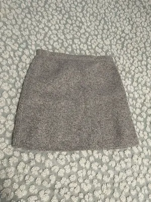 NWT Zara Wool Blend Tan Mini Skirt Medium thumbnail 3