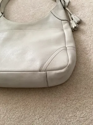 Coach White Hamilton Tassel Hobo Vintage thumbnail 10