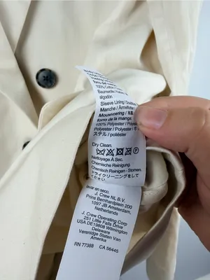 J. Crew Double-breasted Alfie blazer in lightweight chino in cream size 12 READ thumbnail 7