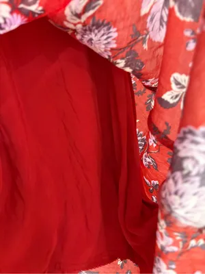 NWT Maeve by Anthropologie Red Floral Dress Size 2 thumbnail 6