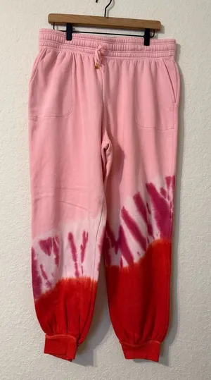 Cabana by Crown & Ivy Pink Tie Dye Joggers thumbnail 1