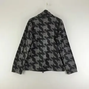 Columbia West Bend Full Zip Fuzzy Sherpa Jacket Black Gray Frosted checkered M thumbnail 4