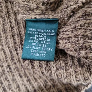 Lauren Ralph Lauren Sleeveless Cardigan Sweater Brown Heavy Knit Frog Button XS thumbnail 8