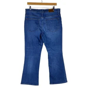 Madewell Cali Demi-Boot Solid Jeans Blue High Rise Stretch Denim Size 10 thumbnail 4