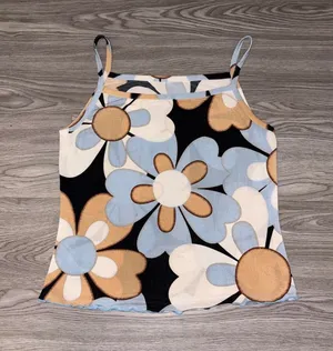 Vintage Floral Print Tank Top thumbnail 1